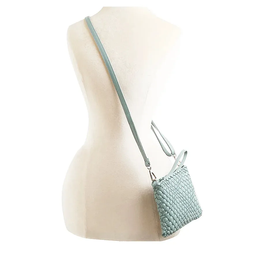 Woven Clutch Crossbody Bag