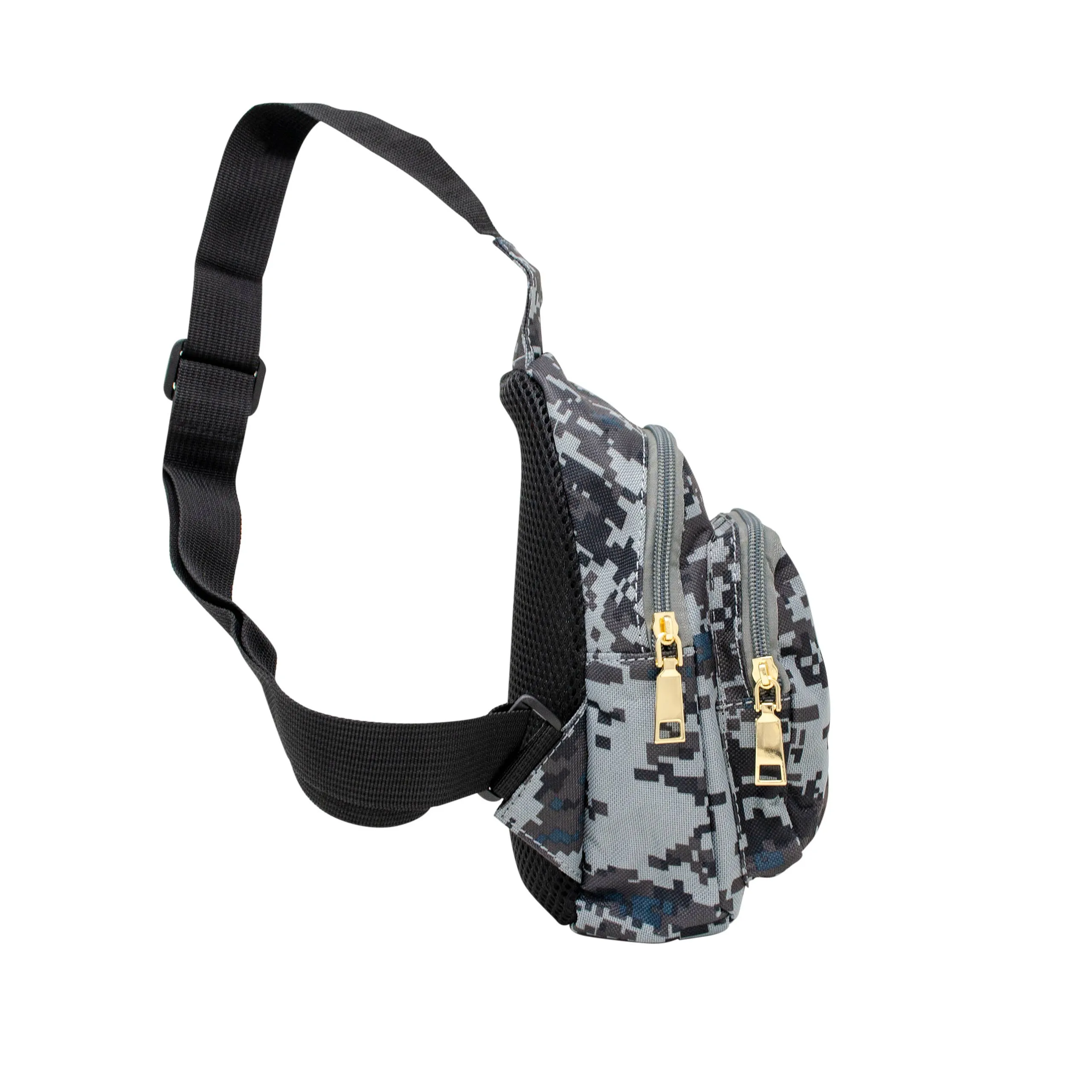 ZOM Boys Crossbody Sling Bag In Digital Camo Grey